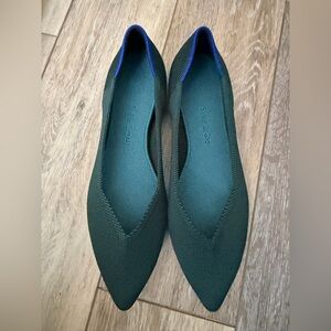 Rothy's Dark Green Knit Flats